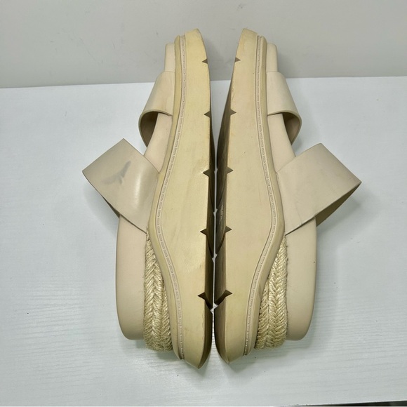 Zara Cream Chunky Platform Y2K 90’s Slide Sandals Sz 38 EU - Picture 6 of 12